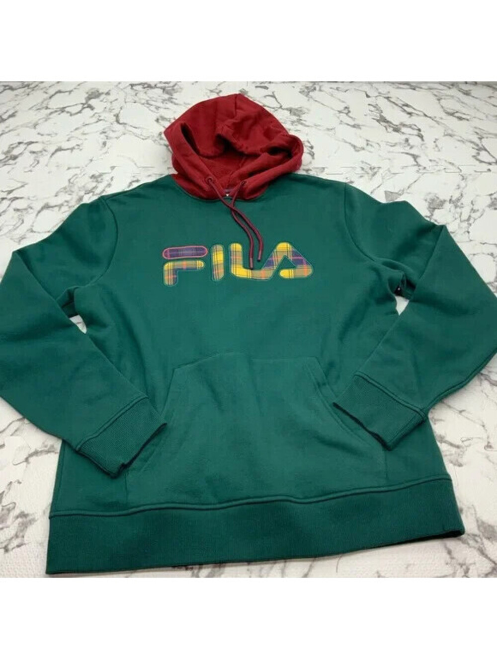 Men's Fila Teal | Red | Multicolor Fleece Hoodie